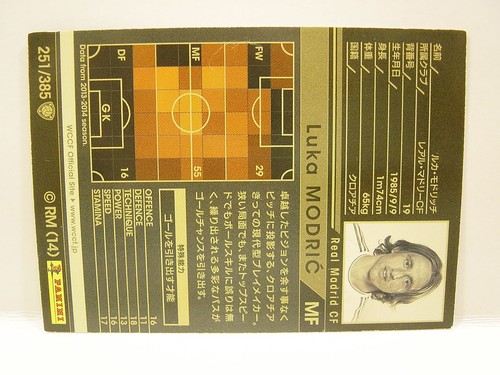 Panini WCCF 2013-14 Luka Modric 1985 Croatia No.19 Real Madrid CF Spain #251 CMF - Picture 7 of 7
