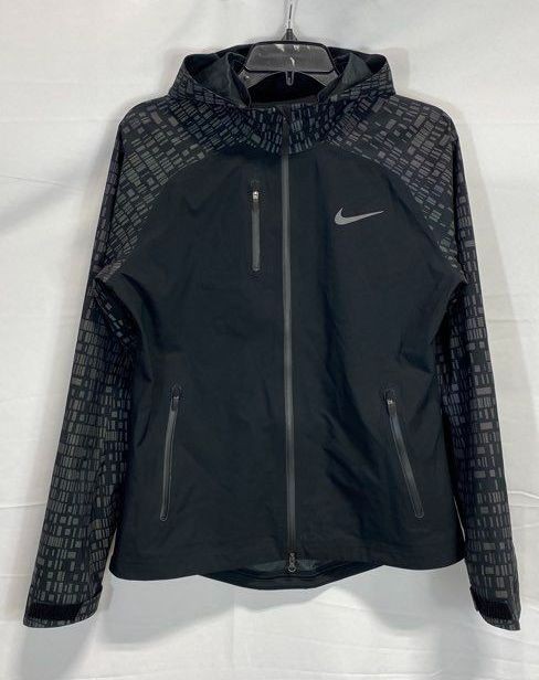 SACAI X NIKE Giacca a vento Nike donna nera scudo riflettente con cappuccio taglia media