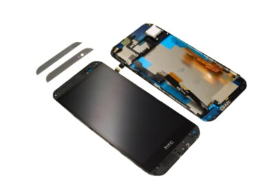 Für Original HTC One M8S LCD Display Touchscreen Komplett Glas Rahmen grau