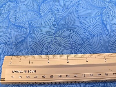 4,5 Meter blau Fächer Tarifdruck Pfau beblümt 100% Premium Baumwolle 110cm breit
