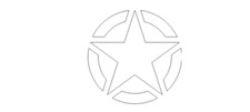 4" us military world war ii jeep star white bumper sticker decal usa made