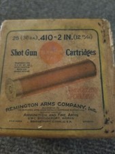 Remington 410 shotgun slug Empty box. 2 Piece. 36 Gauge. 2" Shotgun Slug Box. ST