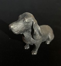 Handcrafted Pewter 3” Basset Hound Figurine - Made In USA