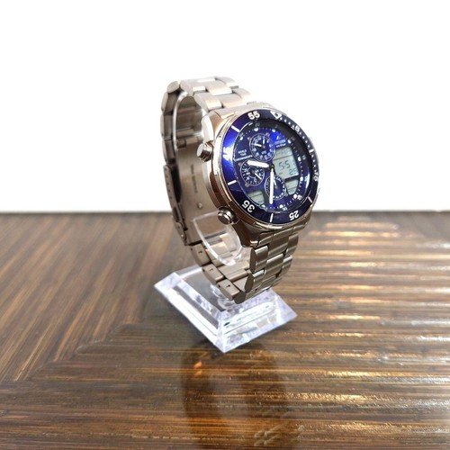 Citizen C300 World Time Digital Anatomy Chronograph color Navy C300-T003389 - Picture 17 of 18