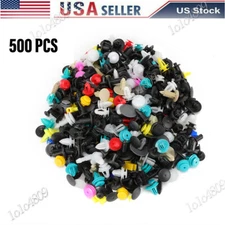 500X Universal Bumper Clip Auto Car Hole Plastic Rivets Fastener Fender Push Pin