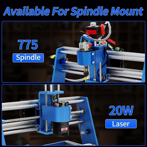 CNC Router Machine 3018 Blue All-Aluminum with Emergency-Stop 3 Axis Engraving - Picture 5 of 6