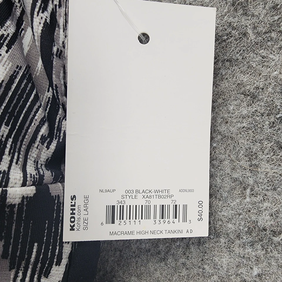 Traje de baño grande negro blanco APT 9 Tankini para mujer Foto 4 de 4