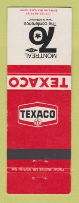 Matchbook Cover - Texaco oil gas Montreal QC 1970 Conference AIA