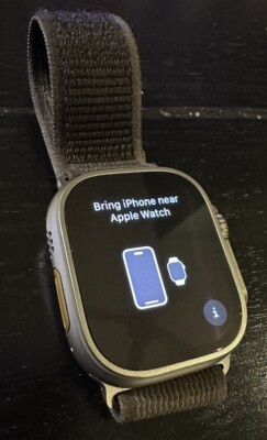 Apple Watch Ultra 49mm Titanium Case with Black/Gray Trail Loop Band (GPS +...