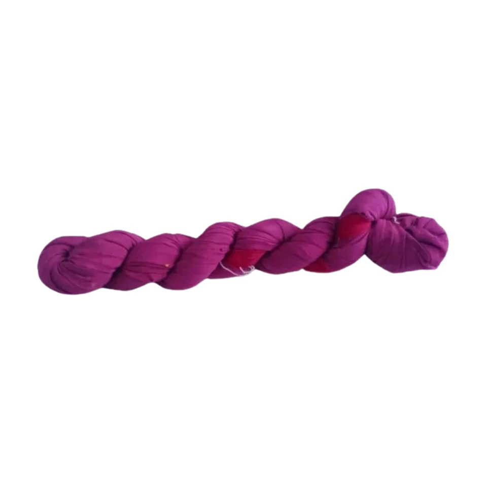 Sari Silk Ribbon super bulky yarn Purple &Red Shade Sari Silk Ribbons - Image 3 of 4