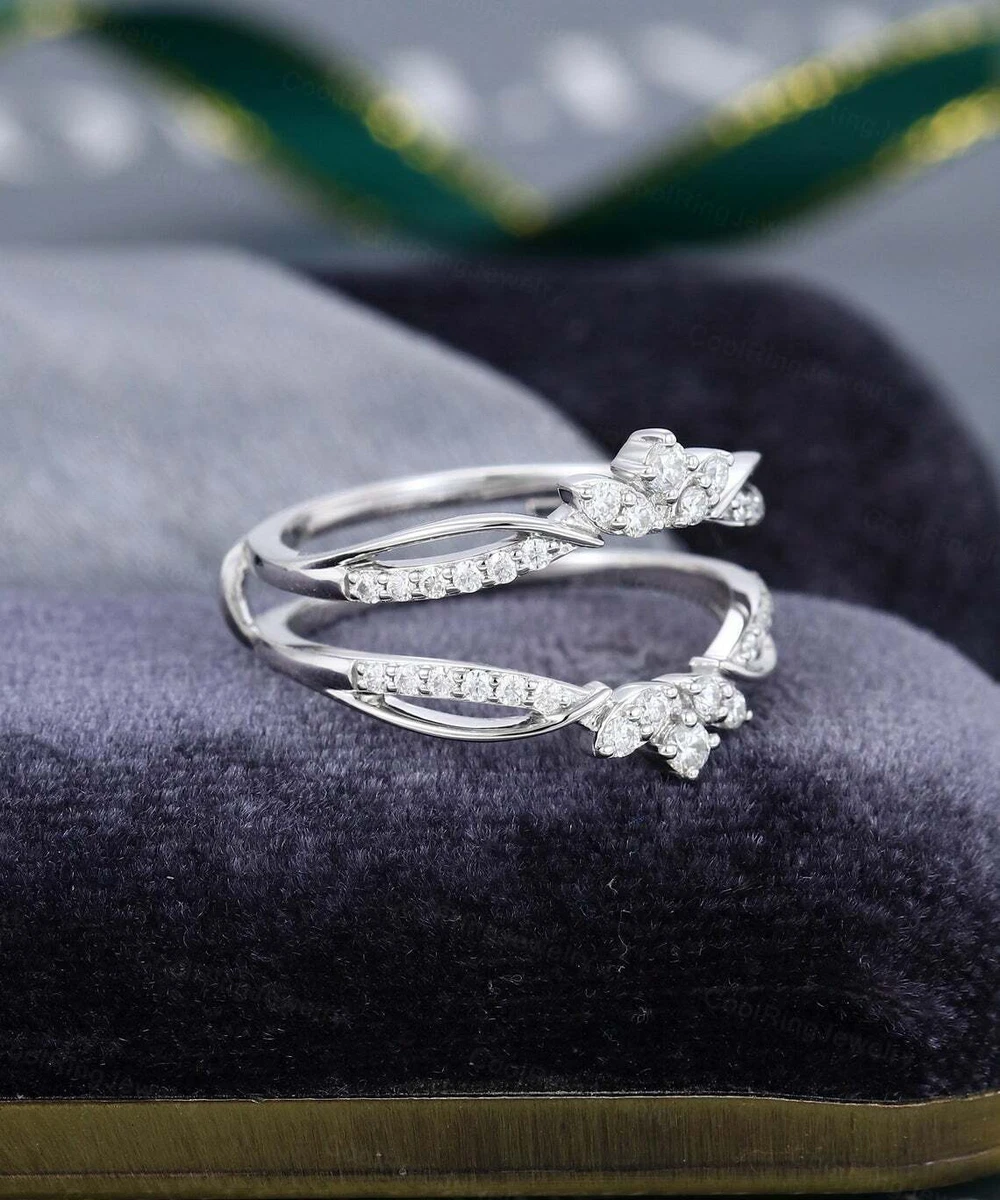 Art deco curved wedding band sale