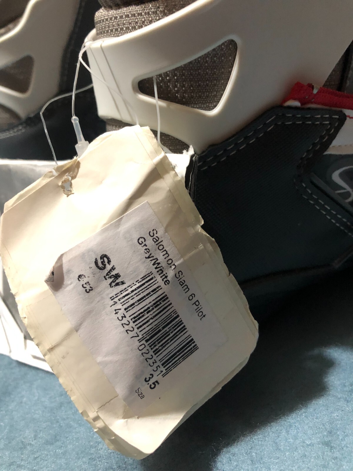 Salomon donna Siam 6 Pilot SNS grigio bianco UK 3 5 nuovo con etichette