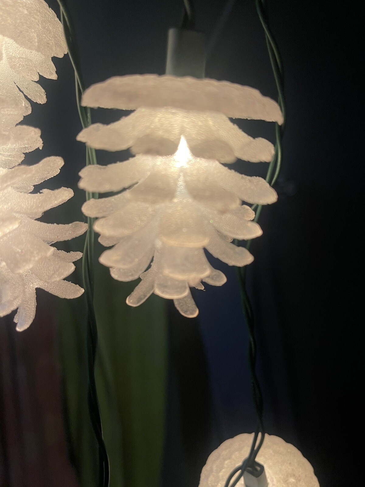 Silvestri Pinecone Christmas String Lights VTG Holiday Indoor Lights