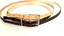 5/8" W HEAVY DUTY REAL THICK AMISH LEATHER STEEL BUCKLE THICK HAND MADE BELT