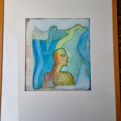 Original painting by Monica Bergh  Scandinavian interior, Abstract fantasy