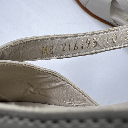 SAS Damen-Sandalen 8M Caress Knochenleder offene Zehenpartie niedriger Keilabsatz Fersenriemen - Bild 5 von 6