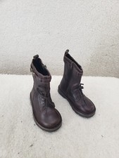 Gap Toddler Boots 7 Brown Leather Zip Up Water Repellant Ankle Flat Comfort Shoe