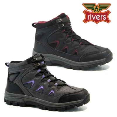 LADIES HIKING BOOTS WOMEN ANKLE LIGHTWEIGHT TREKKING TRAIL TRAINER WALKING SHOES