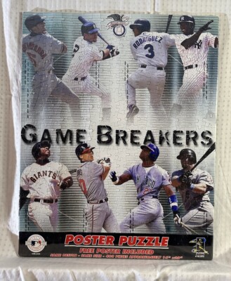 1990 s MLB STARLINE - 8 GAME BREAKERS SUPERSTAR  400 Piece POSTER PUZZLE SEALED