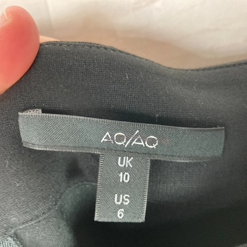 AQ/AQ Dress Womens US 6 Black Off The Shoulder Ponte Sheath Ruffle Sleeve Solid - Image 4 of 4