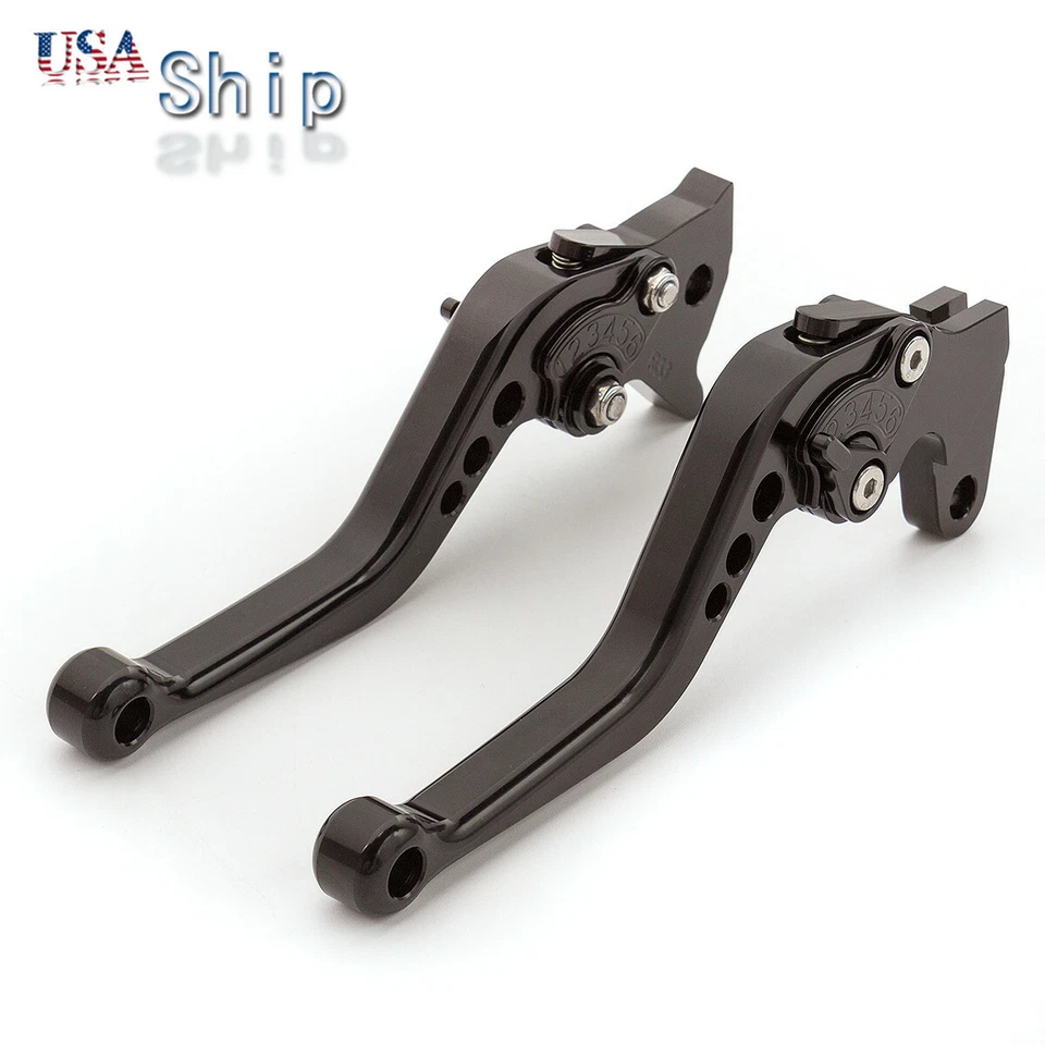 Black Brake Clutch Levers For Kawasaki KLR250 1991-2008 KLR650 1987-2007 CNC - Изображение 3 из 4