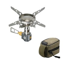 CAMPINGMOON Estufa de Bote Compacta Plegable con Micro Regulador 4Flex sin Encendido...