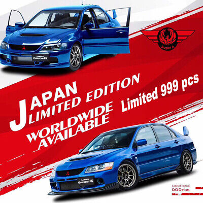 Super A 1 18 Mitsubishi Lancer Evolution Ix Gsr Evo 9 Blue Car Model Limited New Ebay