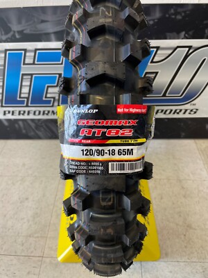 DUNLOP Tire - Geomax AT82 - Rear - 120/90-18 - 65M 45261505 ENDURO