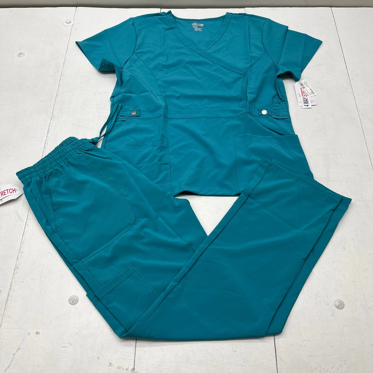 Plus size stretch scrub sets sale