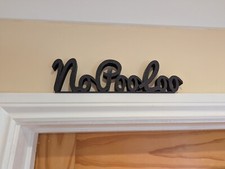 No Poo Loo Door Sign, Toilet Door Topper, Toilet Door Sign, Bathroom Door Sign