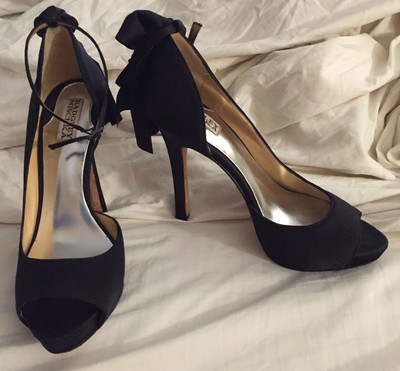 platform satin heels