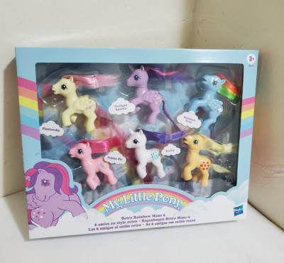 My Little Pony Retro 80's Twist Rainbow Mane 6 Exclusive 3-Inch Figure 6-Pack