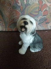 HARVEY KNOX PORCELAIN OLD ENGLISH SHEEP DOG PUP 3 1/2" (9cm) HHH dog