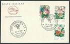 1981 ITALY FDC HORSE FLOWERS ROSE NO ARRIVAL STAMP - CV1978
