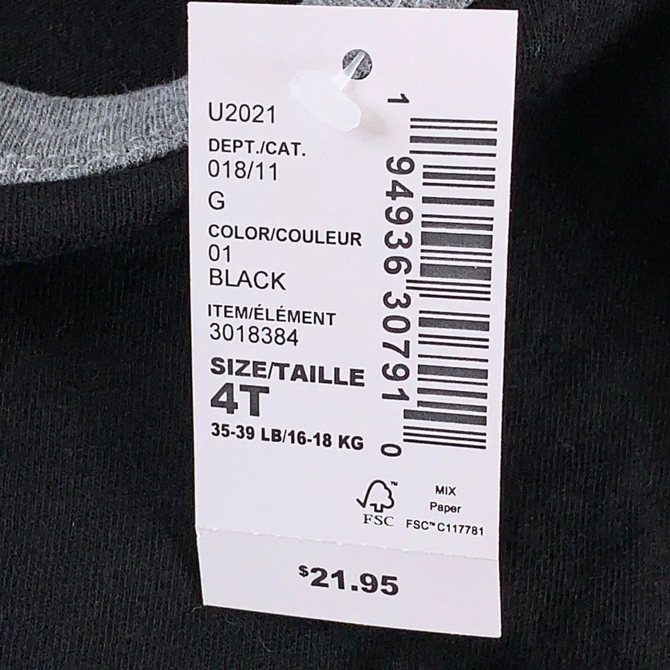 Camiseta raglán negra camuflada verde talla 4T The Children's Place paquete de 2 nuevas con etiquetas Foto 2 de 4