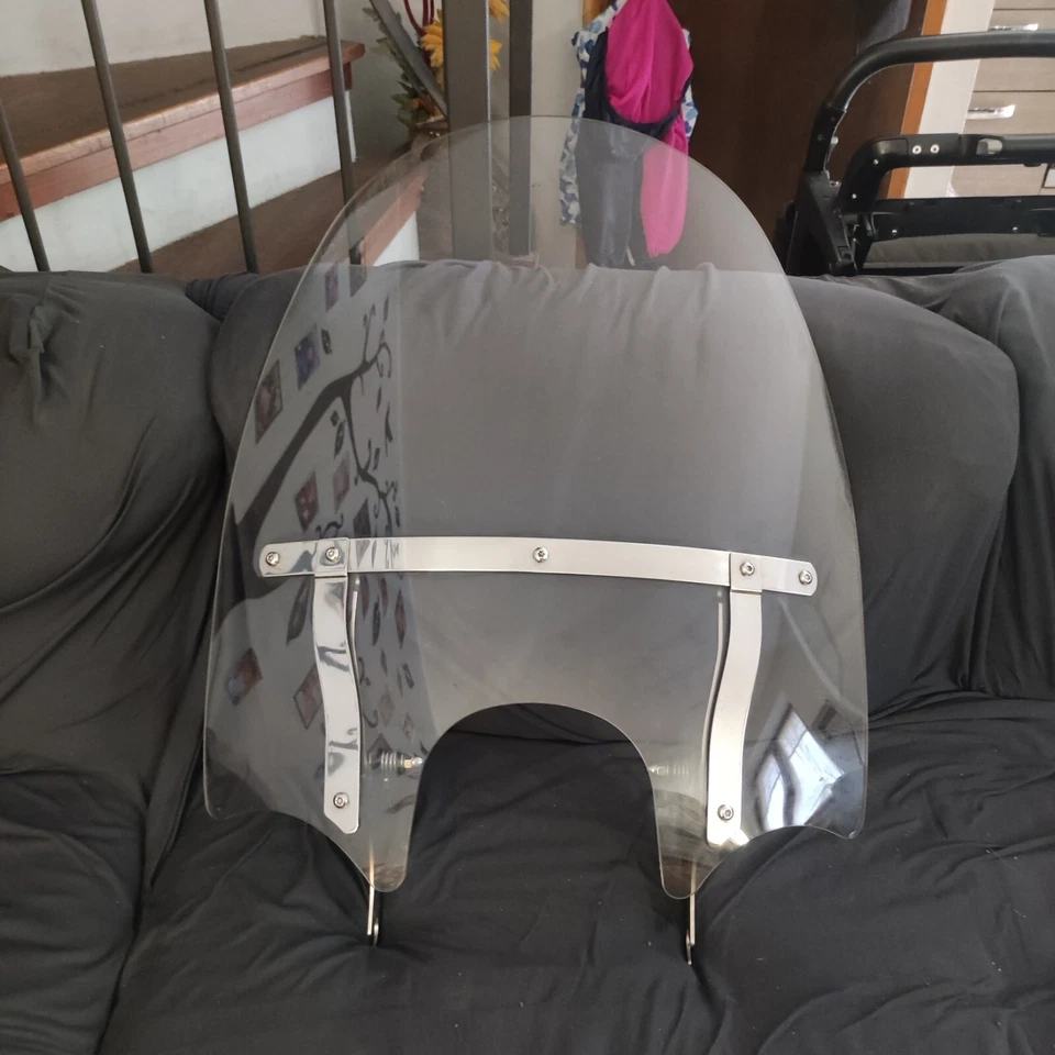 Parabrezza a sgancio rapido Harley Davidson originale tre fari per Sportster o D - Immagine 2 di 2
