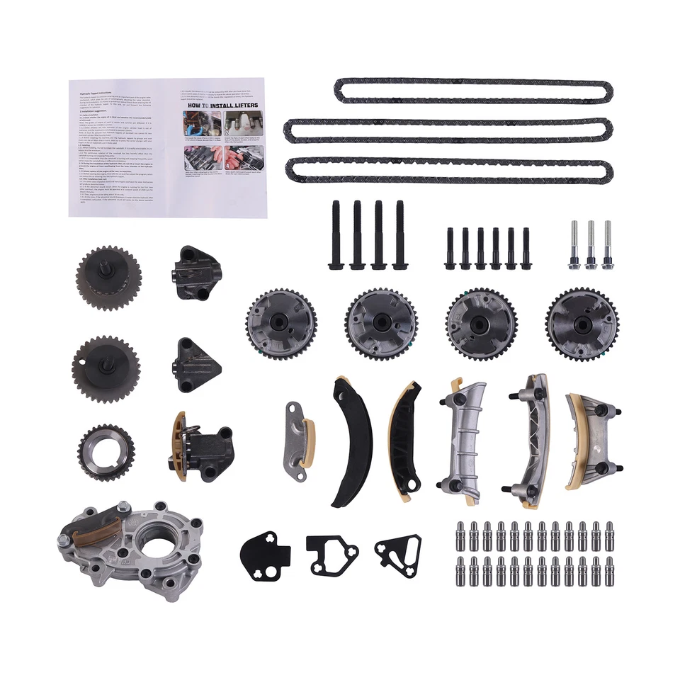 Timing Chain Kit Lifters VVT Phasers Oil Pump For Buick Cadillac 2.8L 3.6L 3.0L - Image 3 of 4