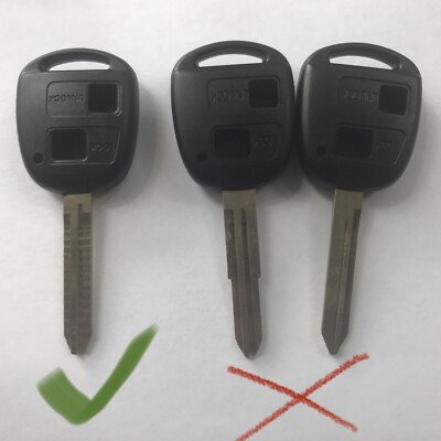 2-Button Key Fob Case Replacement For Toyota Yaris, RAV4, Prado, Corolla, Camry - Includes Blade & Repair Kit 5 thumbnail image