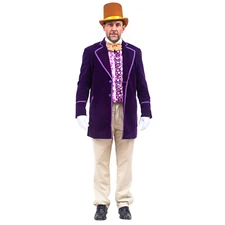 Chocolate Factory Owner Deluxe Halloween Cosplay Costume Set
