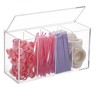 Lash Extension Organizer with Lid, Acrylic Eyelash Supplies Organizer Storage...