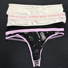 NWT Lot of 4 Victoria's Secret Thong Panties Multi Colored Size Medium