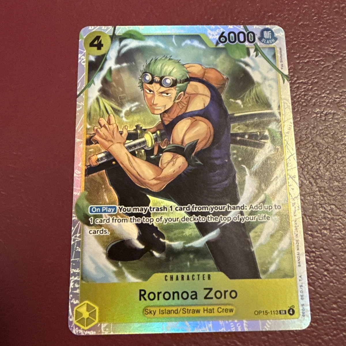 CGC10 PRISTINE金PSA10以上 ゾロ OP15-113 OP15-113 Roronoa Zoro (SR