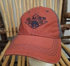 GLACIER NATIONAL PARK Est 1910 Hat Snapback Cap Mesh Back Orange & Gray NWOT