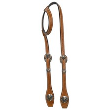 Hilason Western Horse Genuine Leather One Ear Headstall Bridle Engraved GS