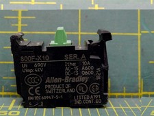 Allen-Bradley 800F-X10 Standard Screw Contact Block 1 N.O. Latch Mounting 22mm