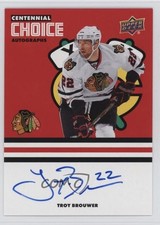 2025-26 Chicago Blackhawks Centennial Choice Signatures Troy Brouwer #CS-BW Auto