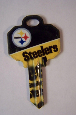 Pittsburgh Steelers  Schlage SC1 House key blank, has some scuffs on the key