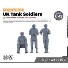 Resin Soldiers Unpainted 1/43 Military Model UK Tank Soldiers