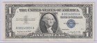 1957 Silver Certificate US Dollar Bill Blue Seal Note HOLY GRAIL FANCY SERIAL 🔥 — photo 1