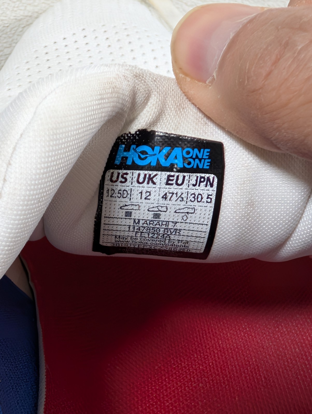 Hoka One One Arahi 7 Running Shoes Blanc De Blanc Blue White Mens Size 12.5 D thumbnail 7